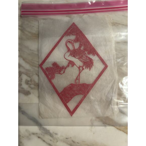 Vintage Chinese Paper Art - Stork - 1970’s - Picture 4 of 4